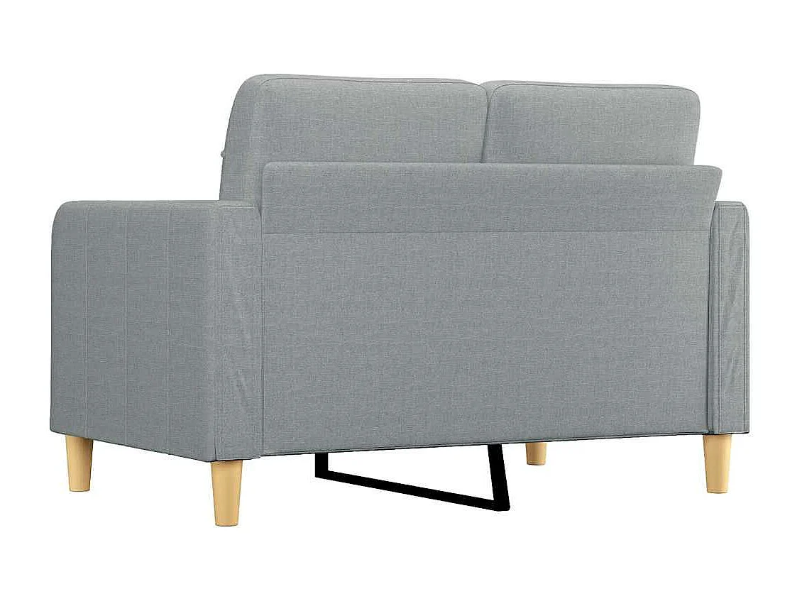 Canapé à 2 places Gris clair 120 cm Tissu