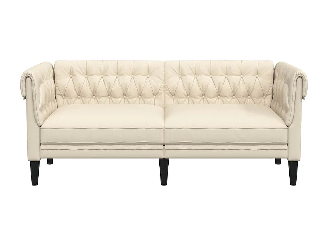 2-Sitzer-Sofa Chesterfield Leinen