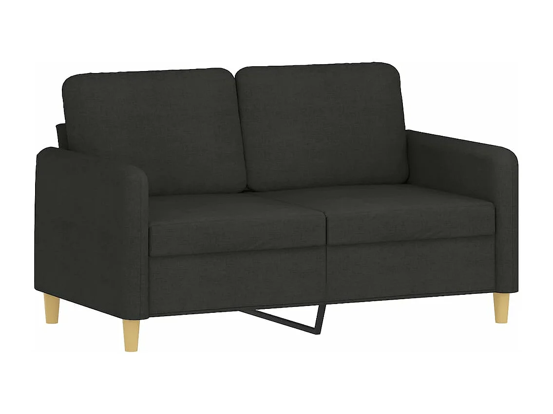 Tweezitsbank 120 cm stof zwart