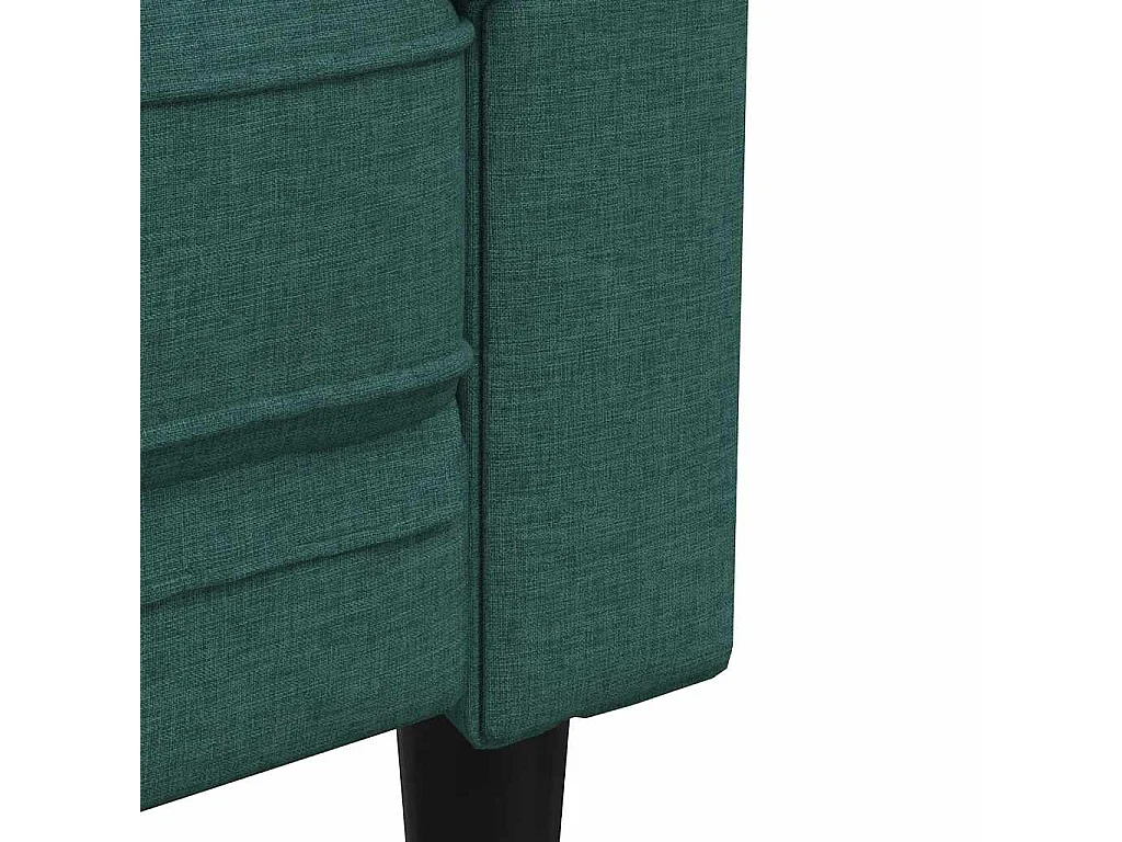 Fauteuil Chesterfield vert foncé tissu