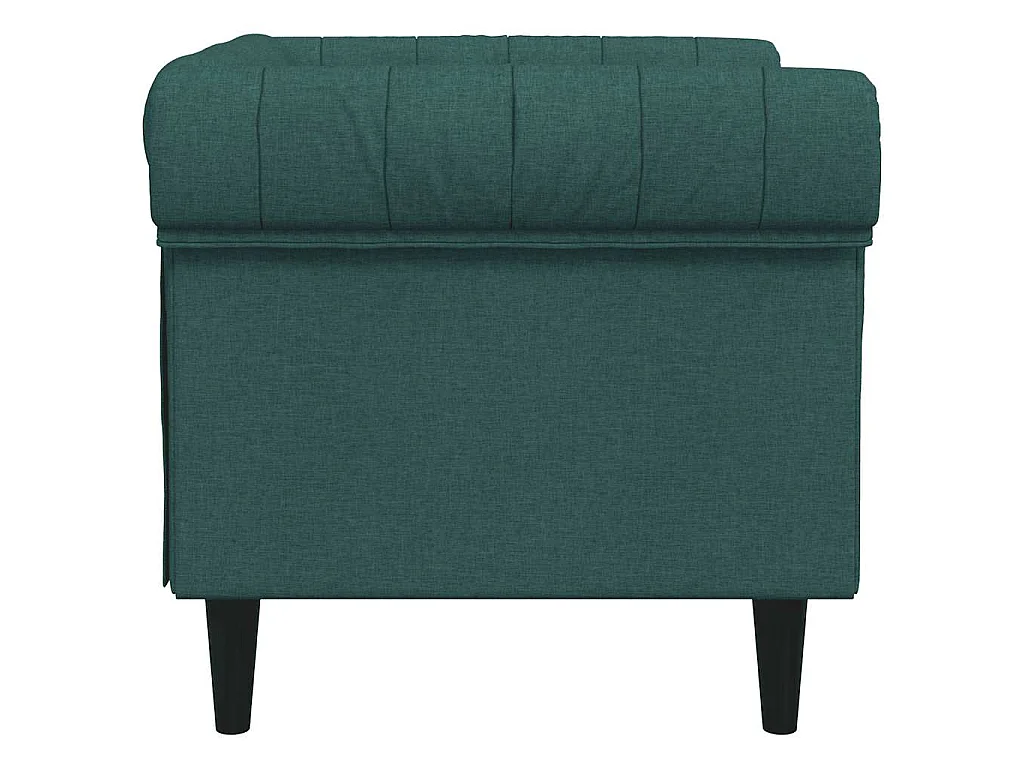 Fauteuil Chesterfield-stijl stof donkergroen
