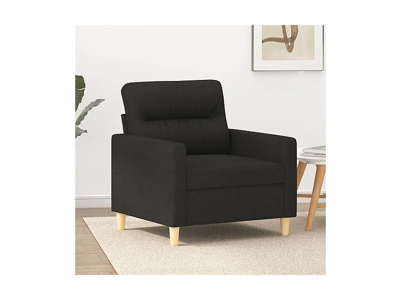 Fauteuil Noir 60 cm Tissu