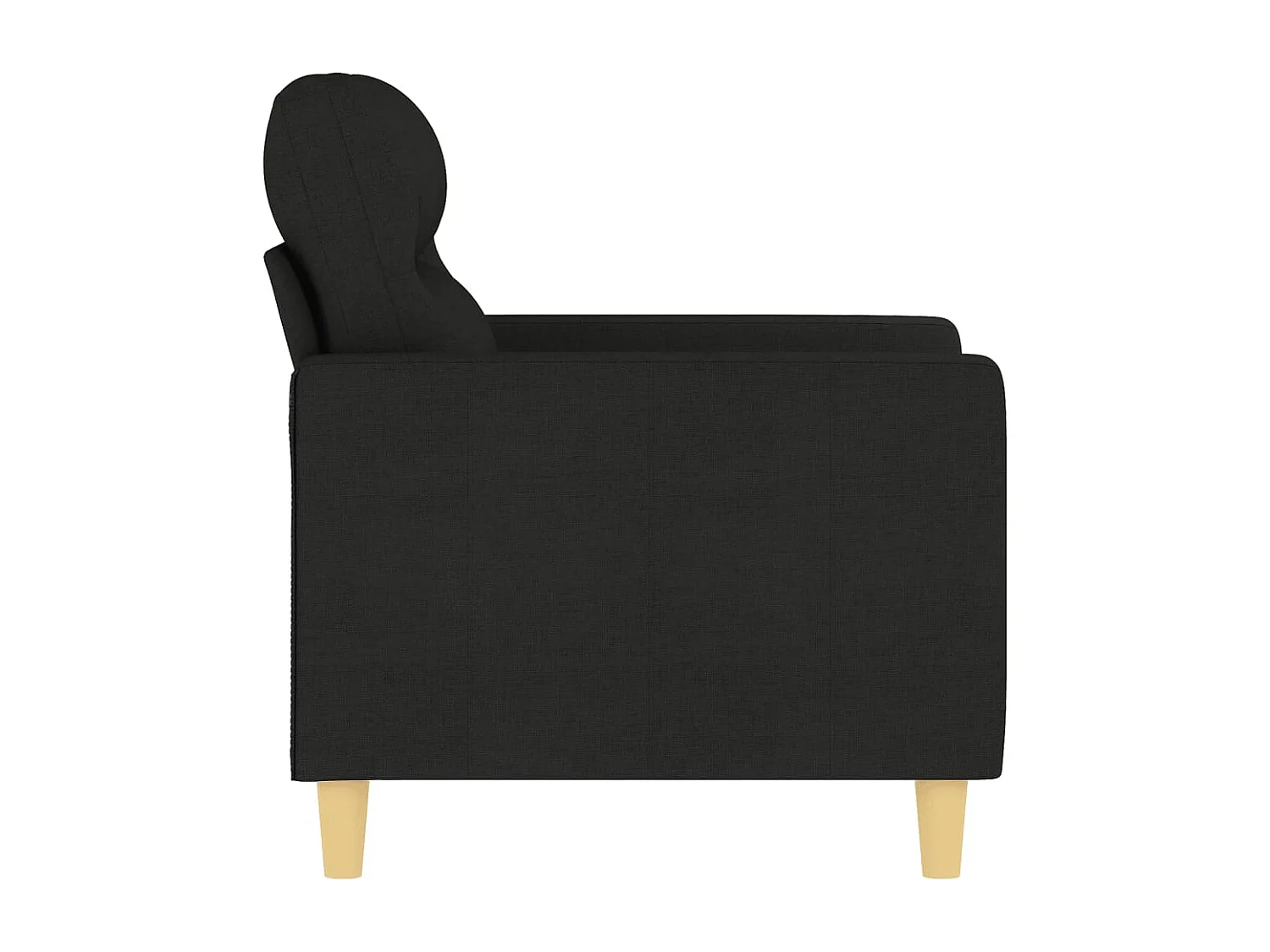 Fauteuil Noir 60 cm Tissu