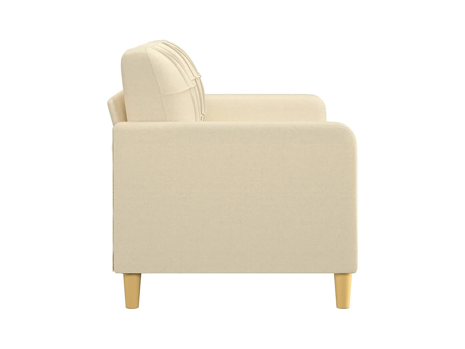 Sofá de 2 lugares tecido 140 cm cor creme