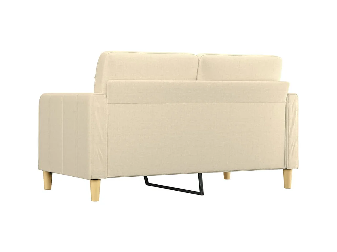 Sofá de 2 lugares tecido 140 cm cor creme