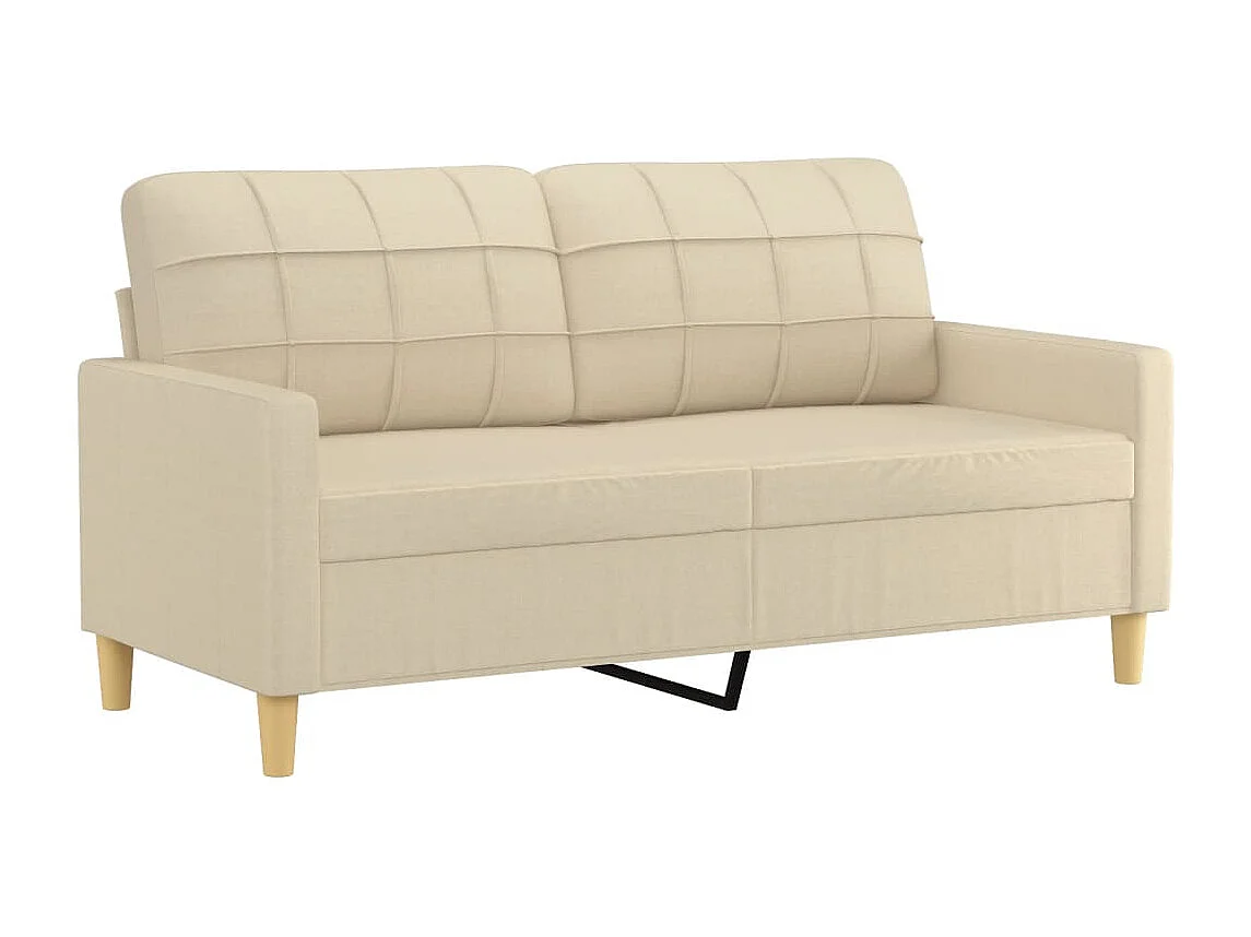 2-Sitzer-Sofa Creme 140 cm Stoff