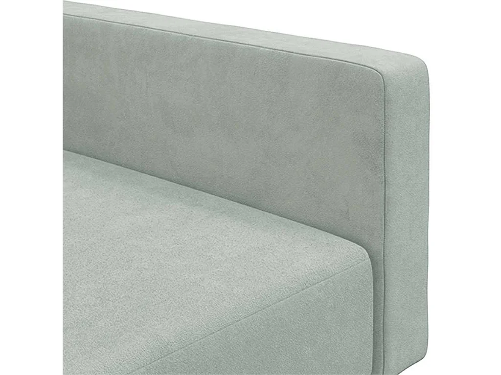 Slaapbank 2-zits met voetenbank fluweel lichtgrijs