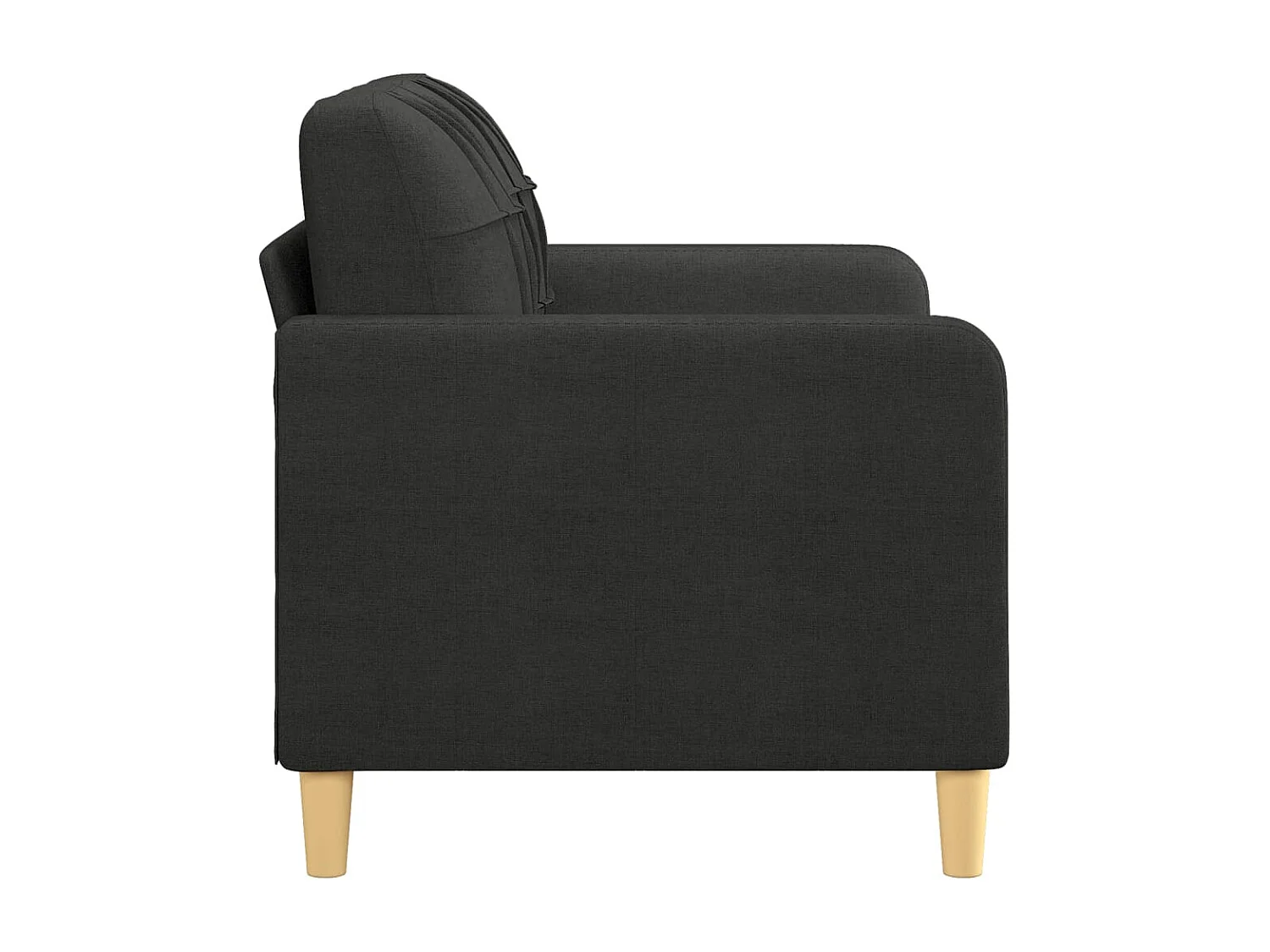 2-Sitzer-Sofa Schwarz 120 cm Stoff