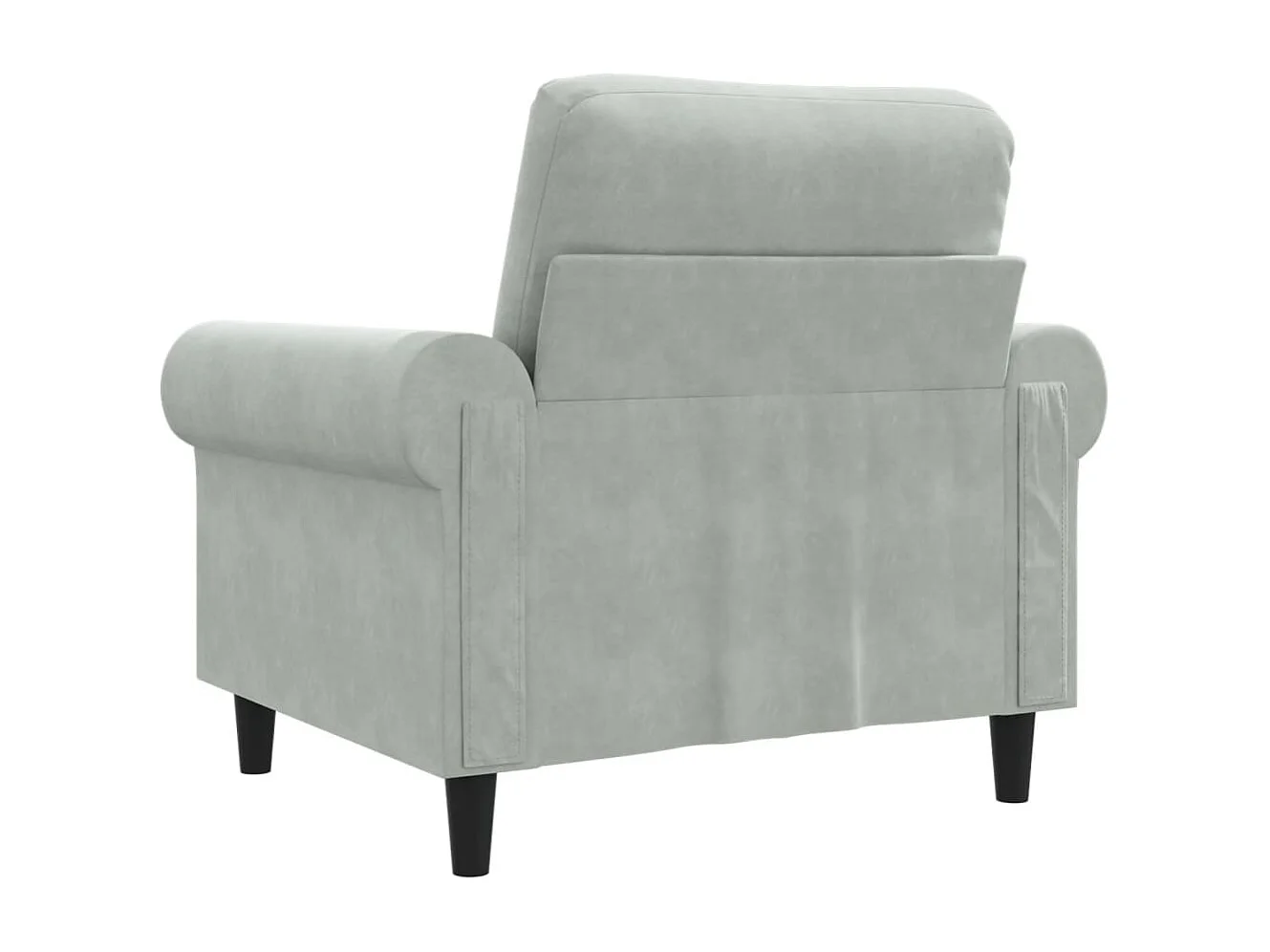 Fauteuil Gris clair 60 cm Velours