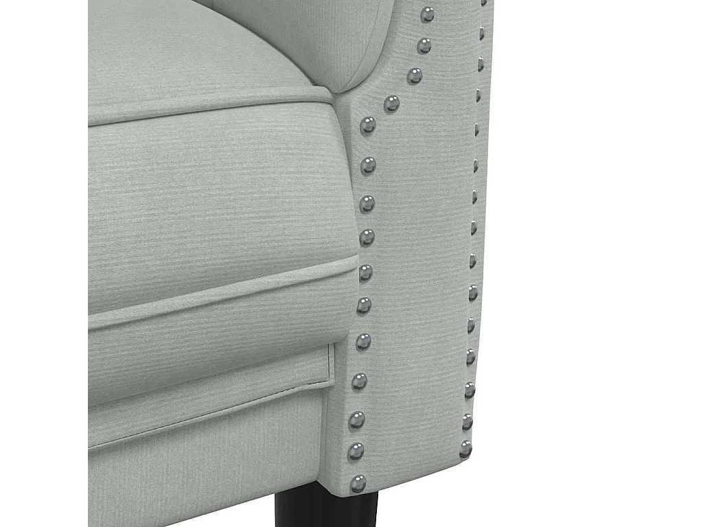 Sofá de 3 plazas terciopelo gris claro