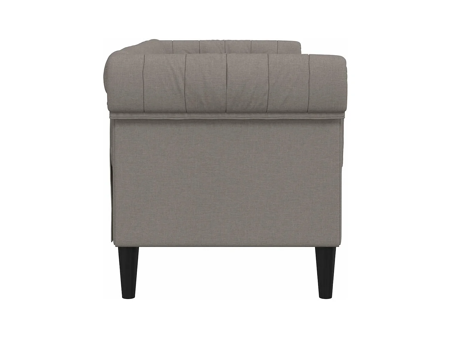 Sofá Chesterfield de 2 plazas tela gris taupe