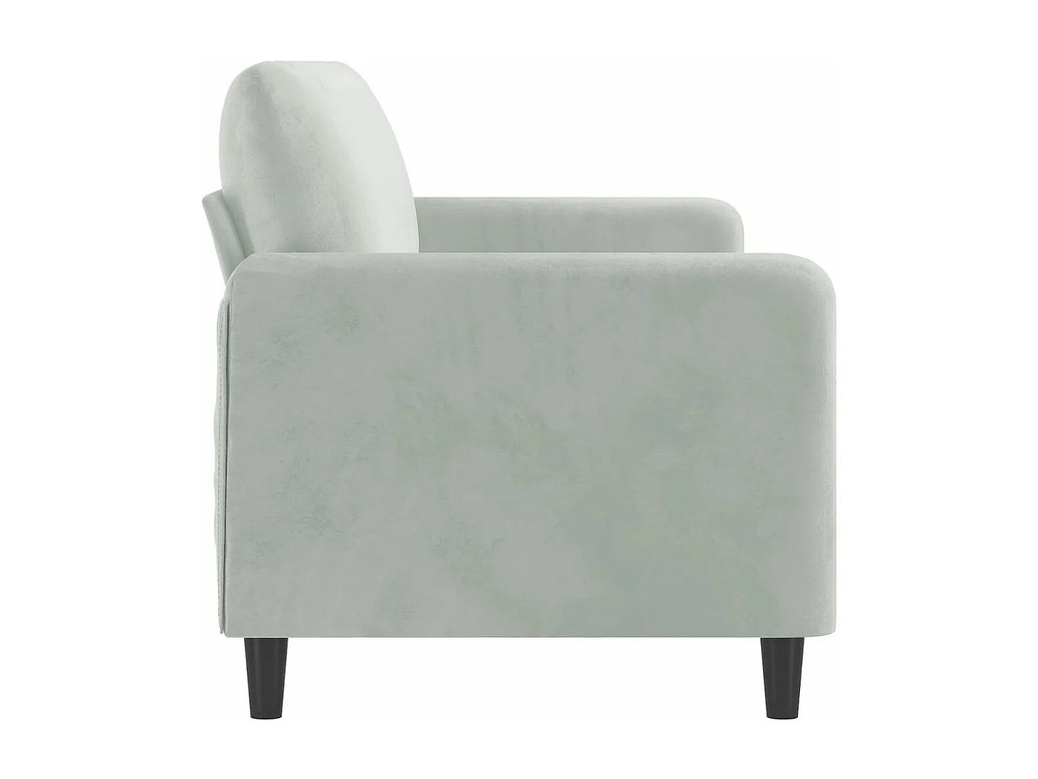 3-Sitzer-Sofa Hellgrau 180 cm Samt