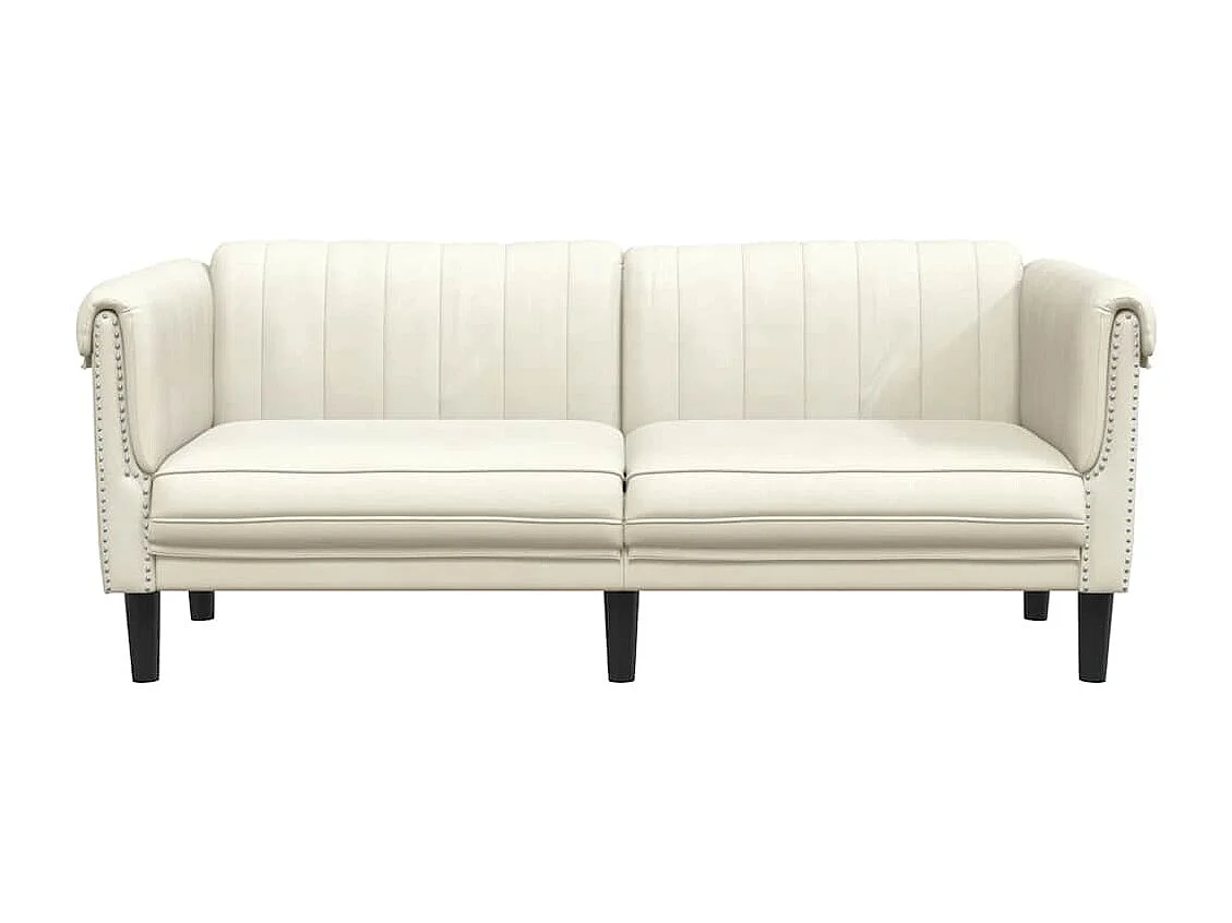 Divano a 2 Posti Crema in Velluto