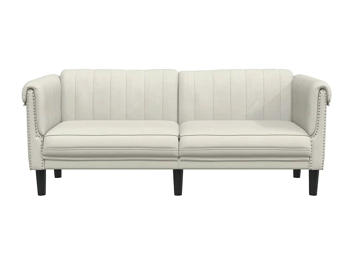 Canapé à 2 places crème velours