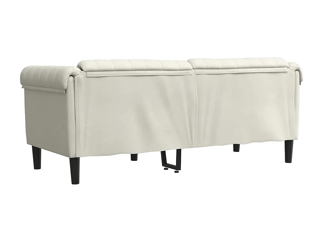 Canapé à 2 places crème velours