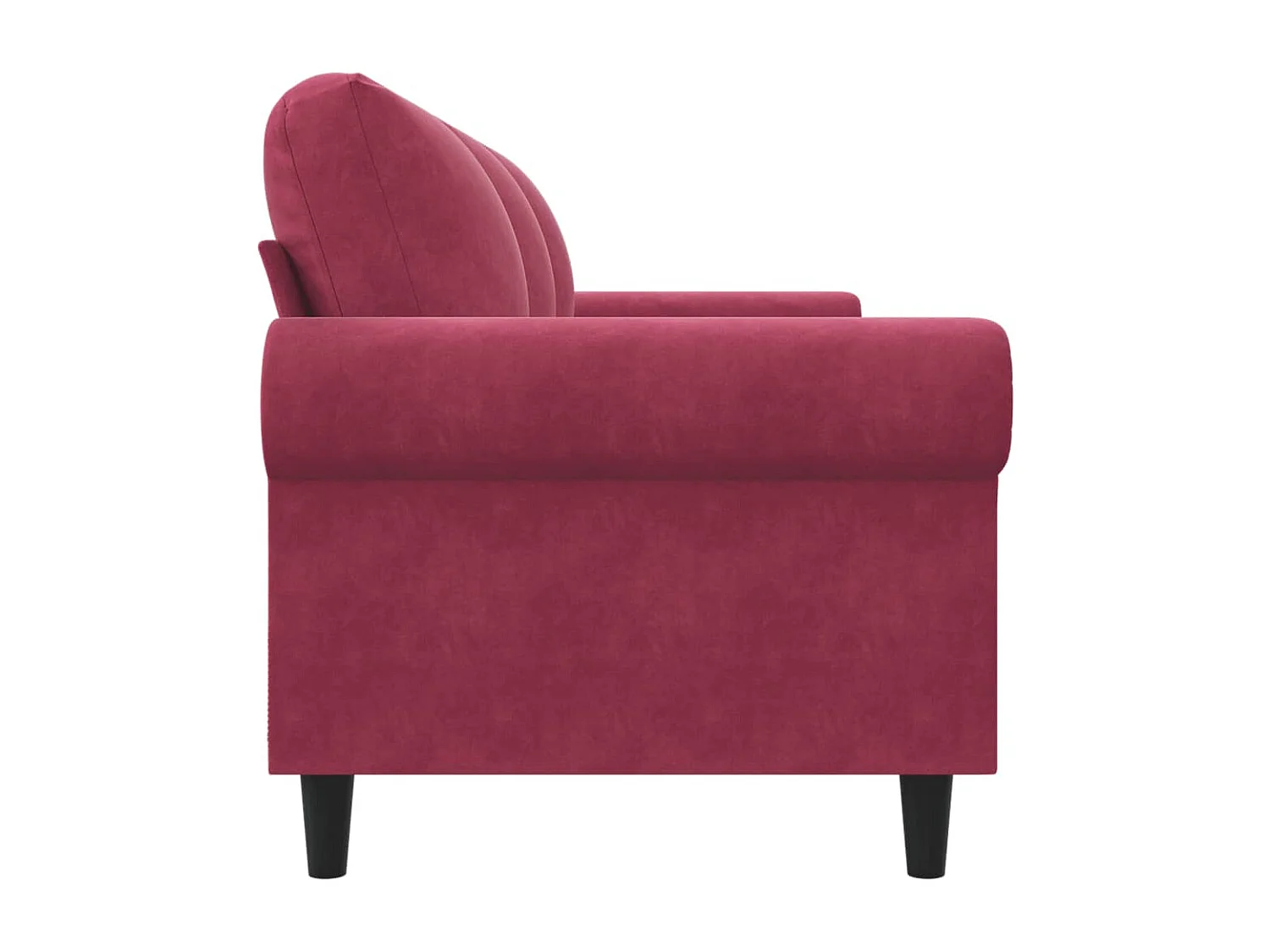 3-Sitzer-Sofa Weinrot 180 cm Samt