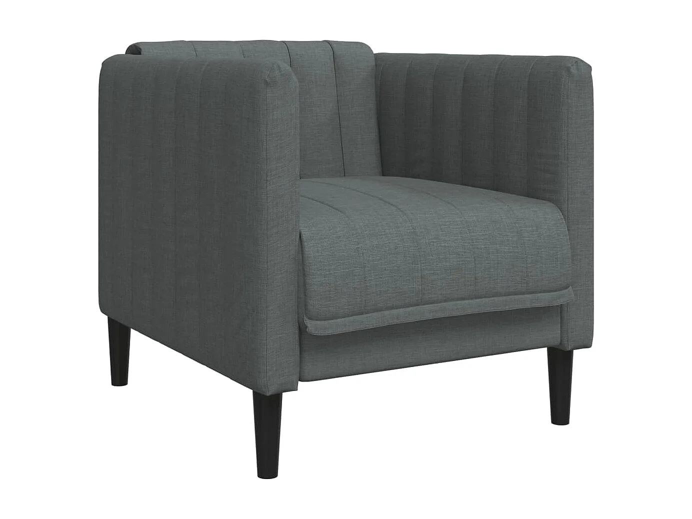 Ensemble de canapés 3 pcs gris foncé tissu