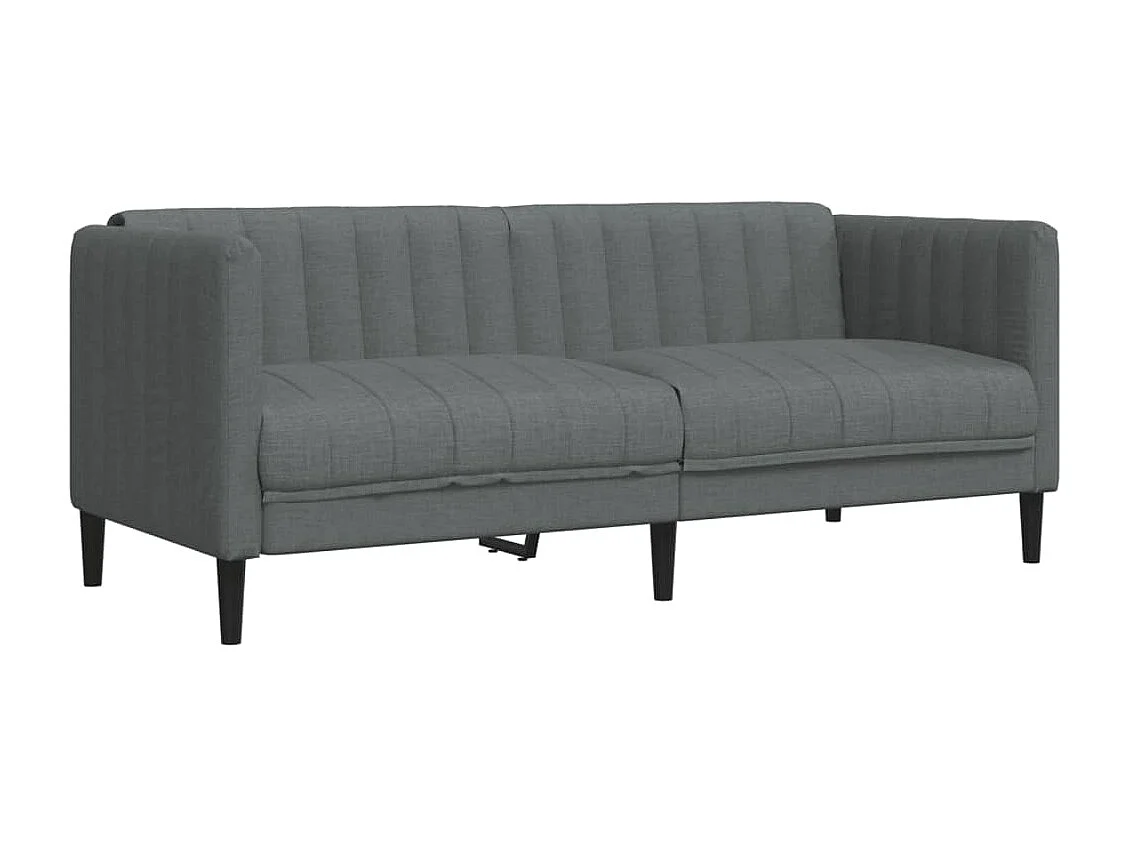 Ensemble de canapés 3 pcs gris foncé tissu