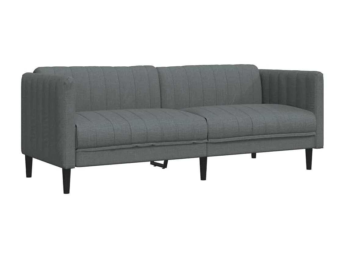 Ensemble de canapés 3 pcs gris foncé tissu