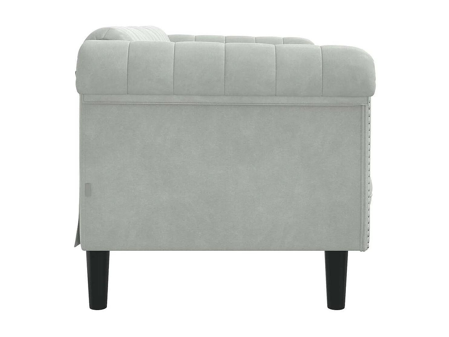 Sofá de 2 lugares veludo cinzento-claro