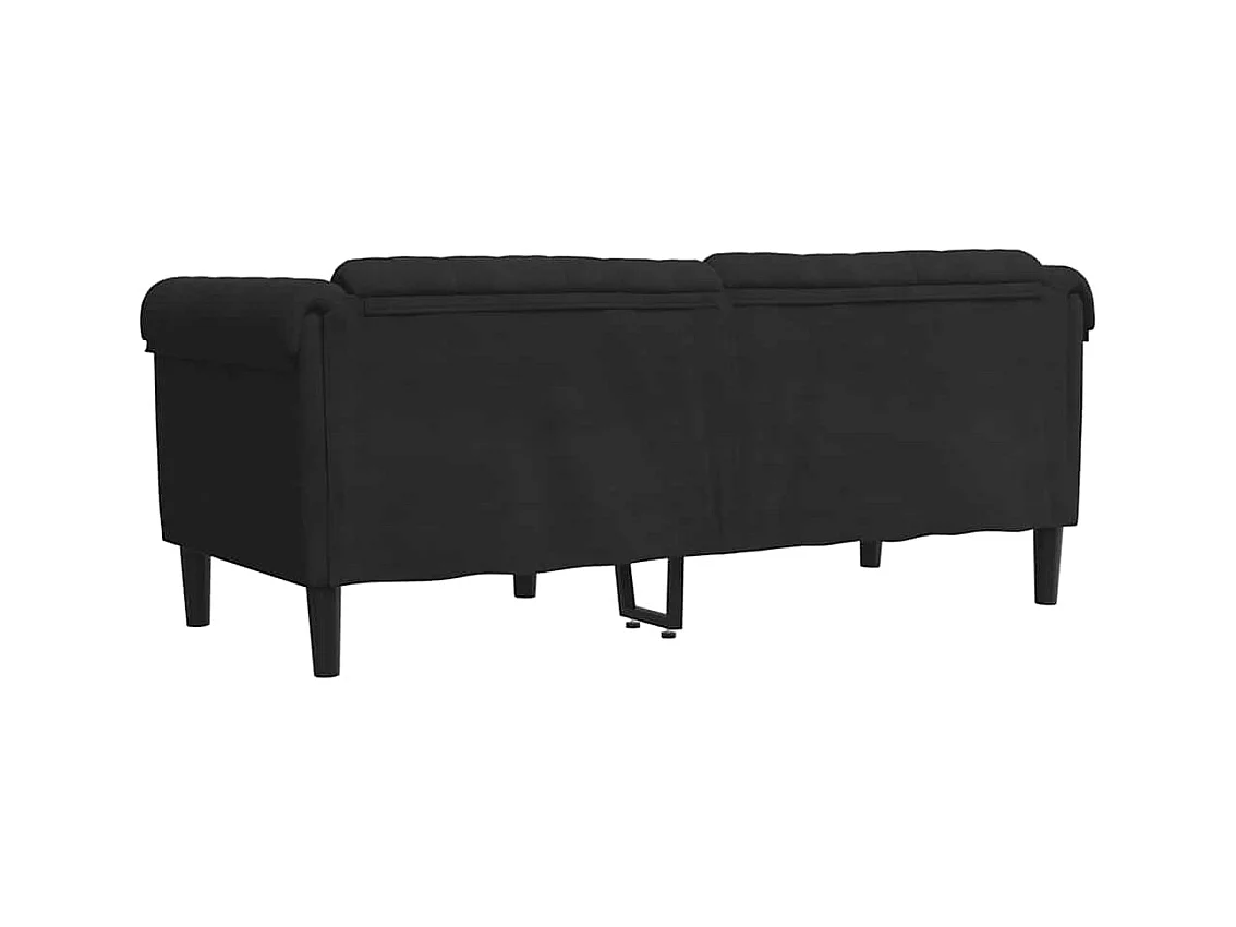 Sofá de 2 lugares veludo preto