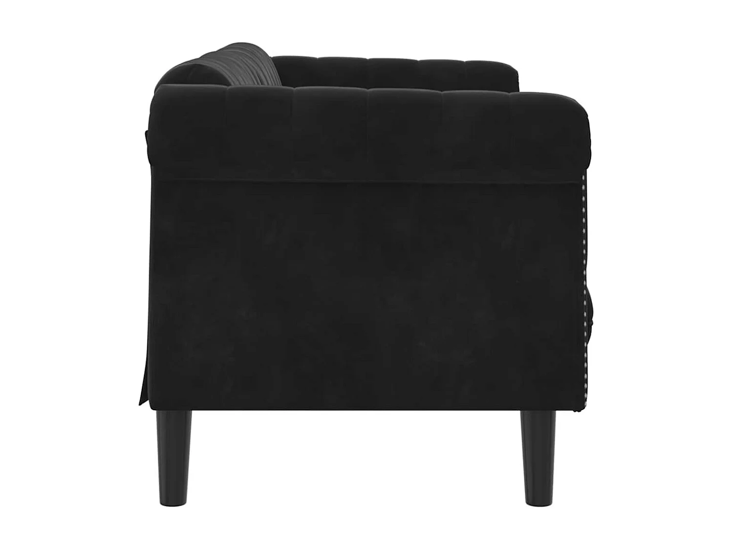 Canapé à 2 places noir velours