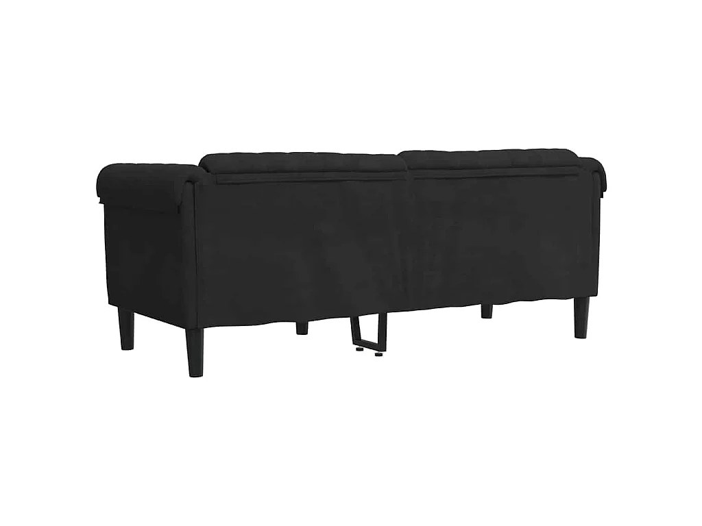Sofa 2-Sitzer Schwarz Samt