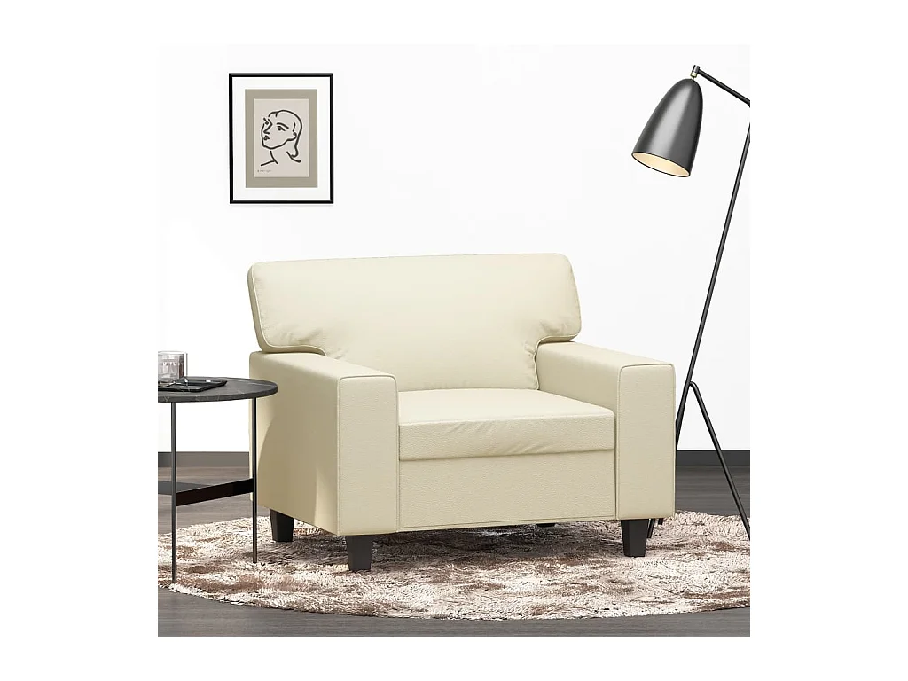 Poltrona Crema 60 cm in Similpelle