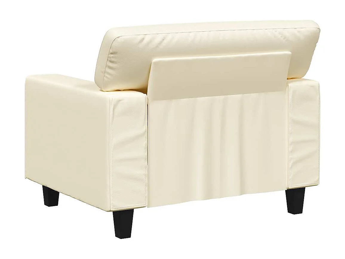 Fauteuil Crème 60 cm Similicuir