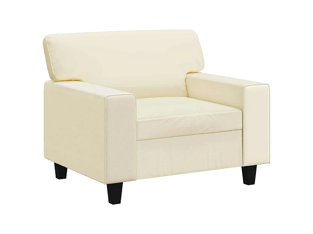 Fauteuil Crème 60 cm Similicuir