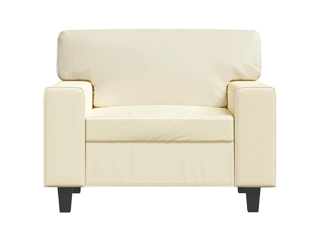 Fauteuil Crème 60 cm Similicuir