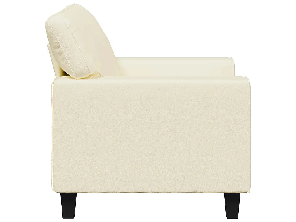 Fauteuil Crème 60 cm Similicuir