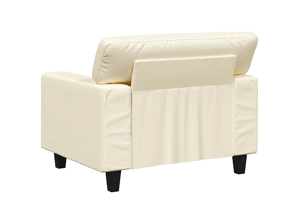 Fauteuil Crème 60 cm Similicuir