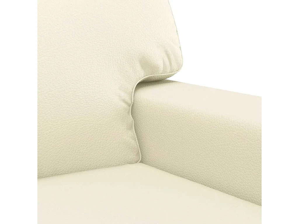 Fauteuil Crème 60 cm Similicuir