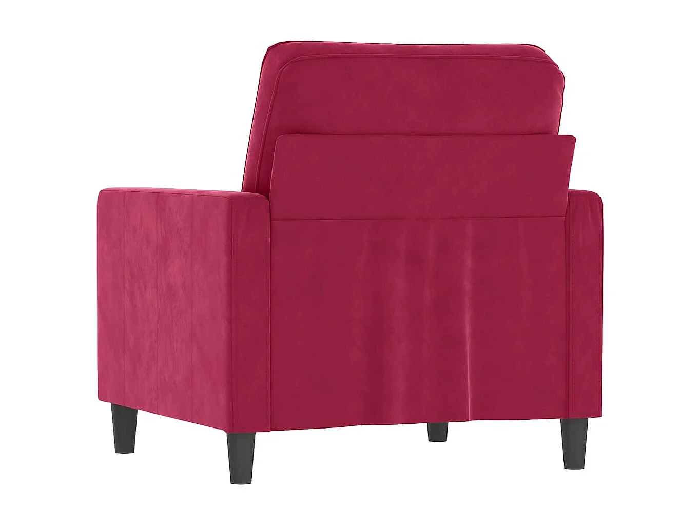 Fauteuil Rouge bordeaux 60 cm Velours