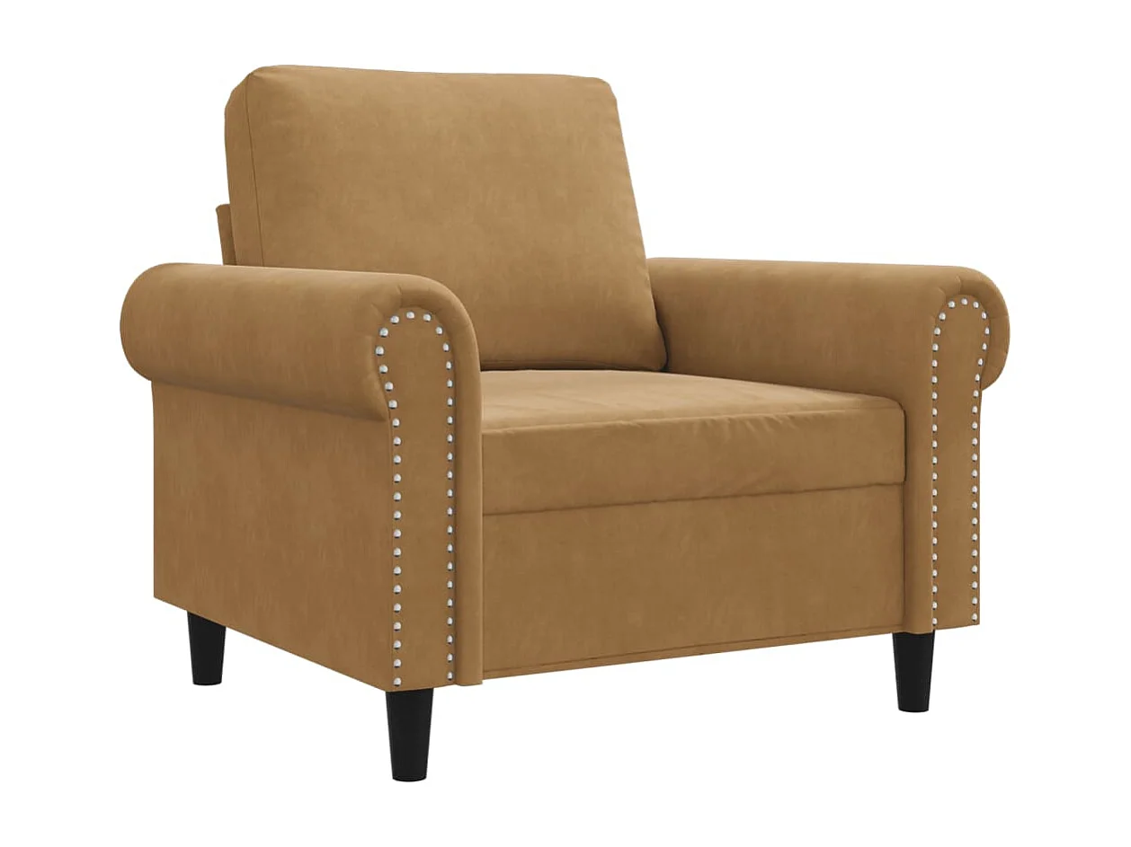 Sessel Braun 60 cm Samt