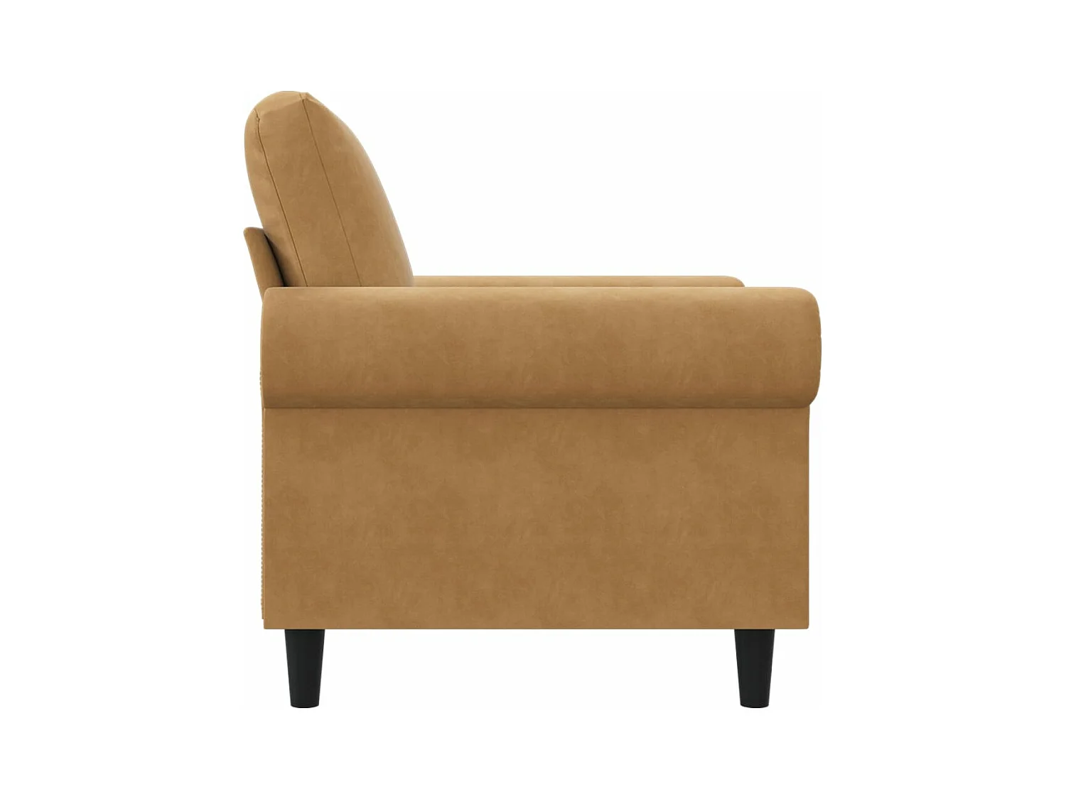 Fauteuil Marron 60 cm Velours