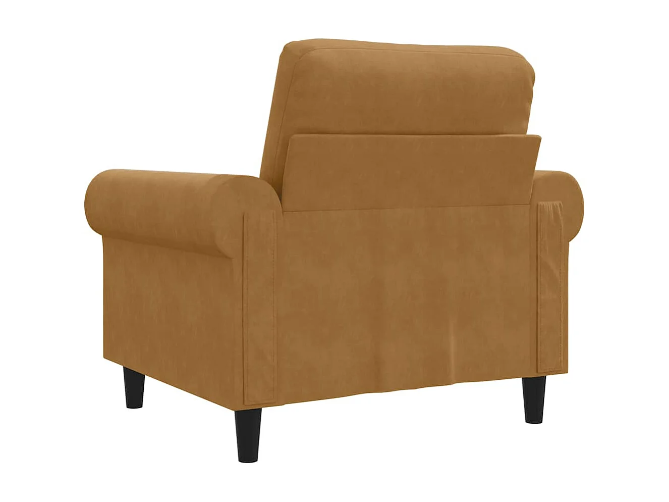 Fauteuil 60 cm fluweel bruin