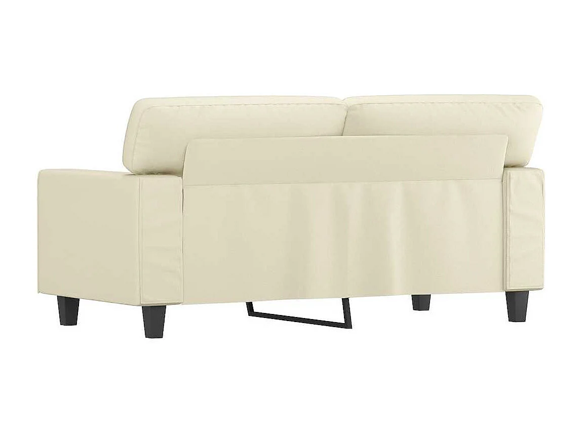 Tweezitsbank 120 cm kunstleer crèmekleurig