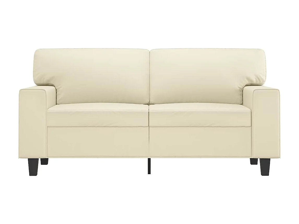 Canapé à 2 places Crème 120 cm Similicuir