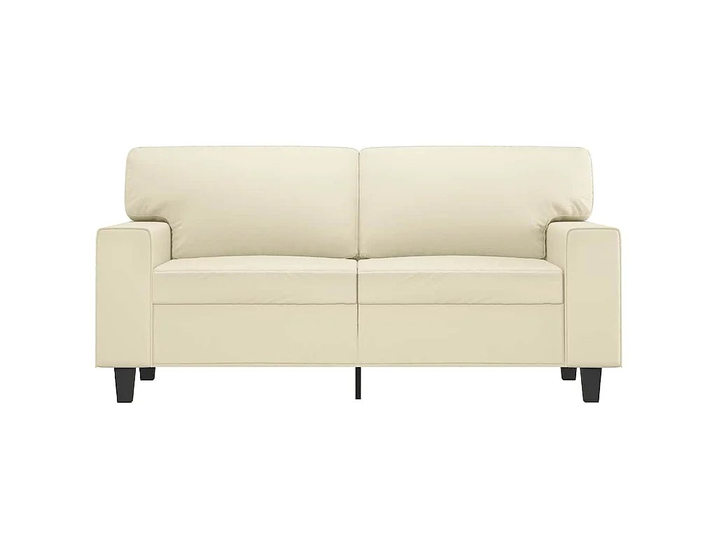Canapé à 2 places Crème 120 cm Similicuir