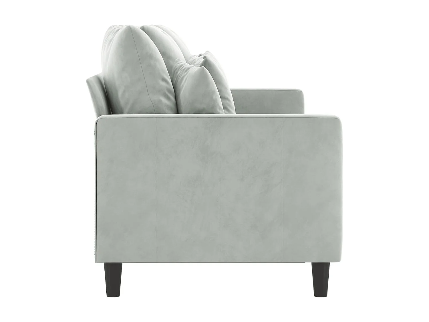 Canapé à 3 places Gris clair 180 cm Velours
