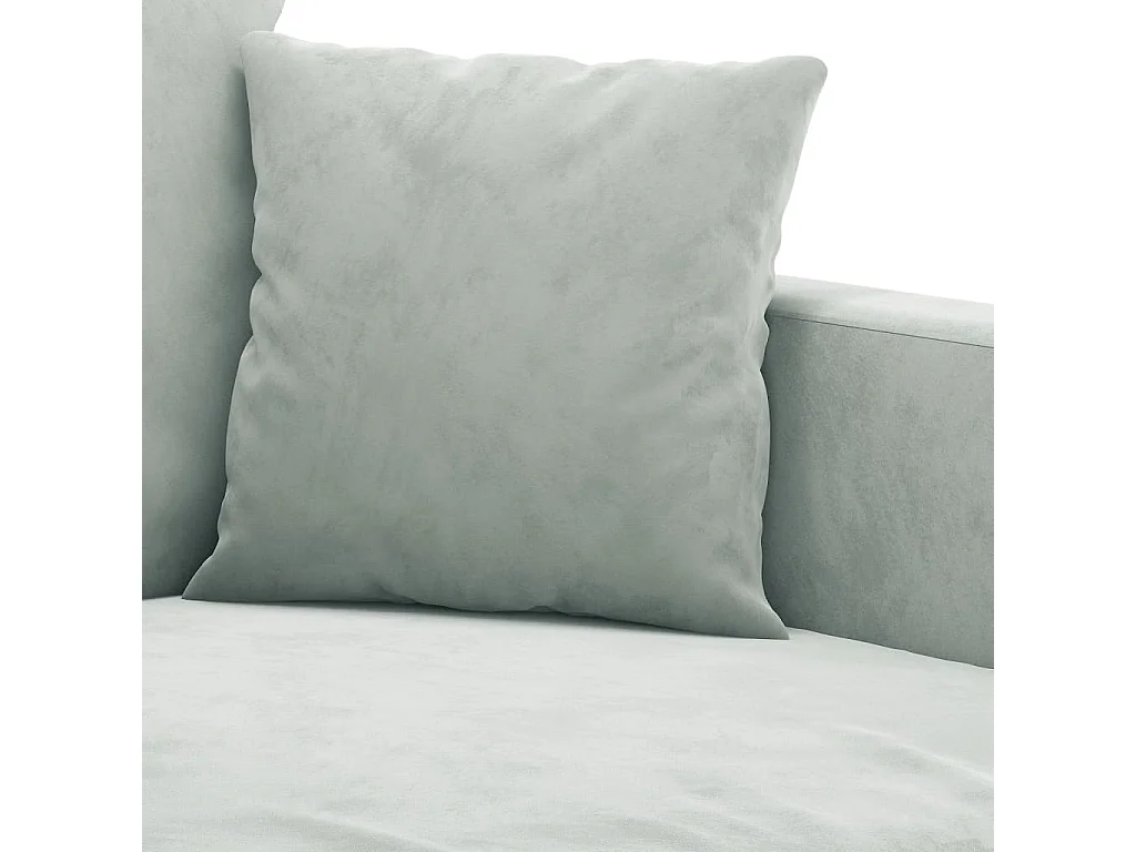 Canapé à 3 places Gris clair 180 cm Velours