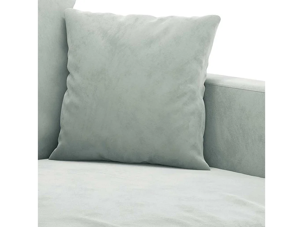 Canapé à 3 places Gris clair 180 cm Velours