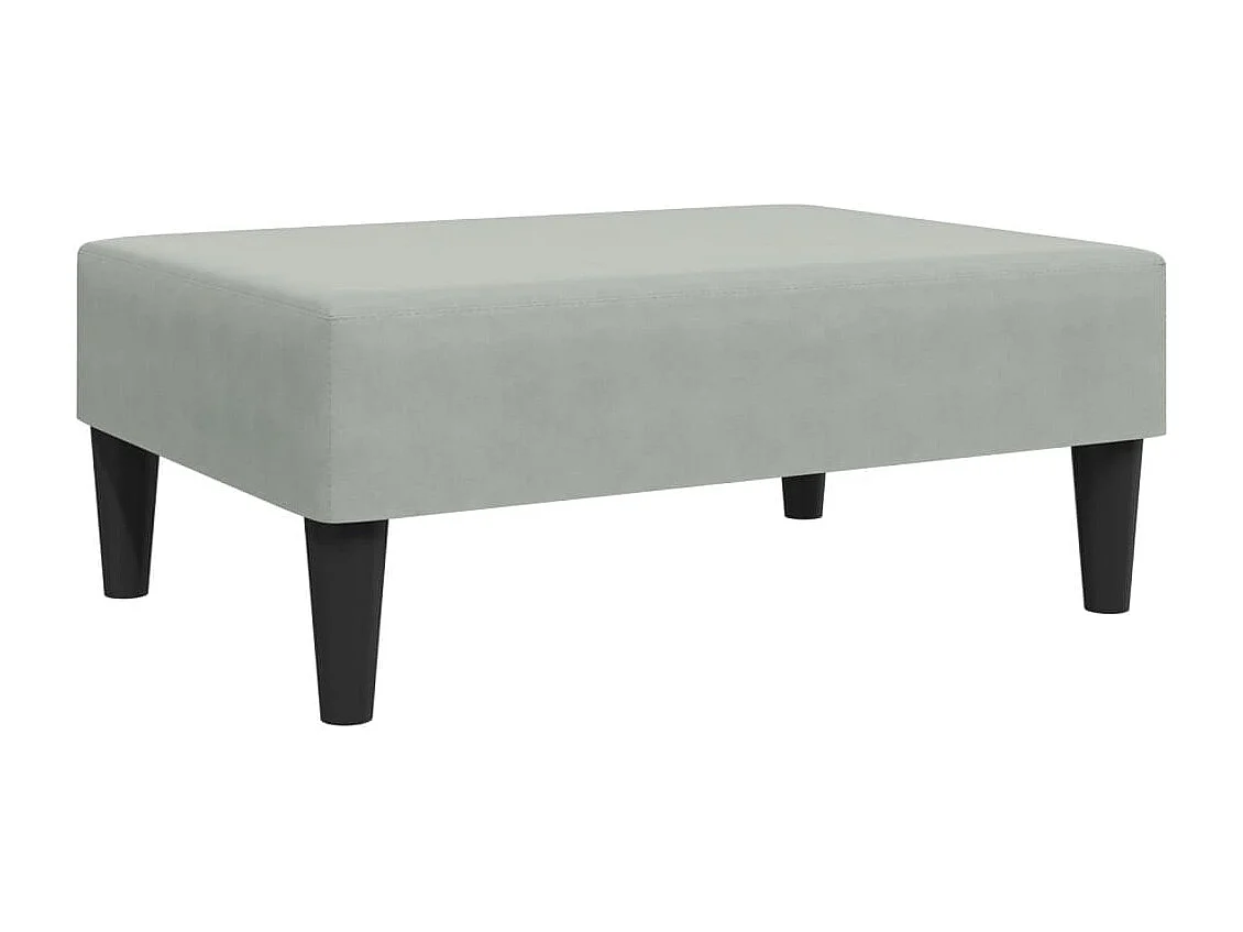 Sofá cama 2 plazas con almohadas taburete terciopelo gris claro