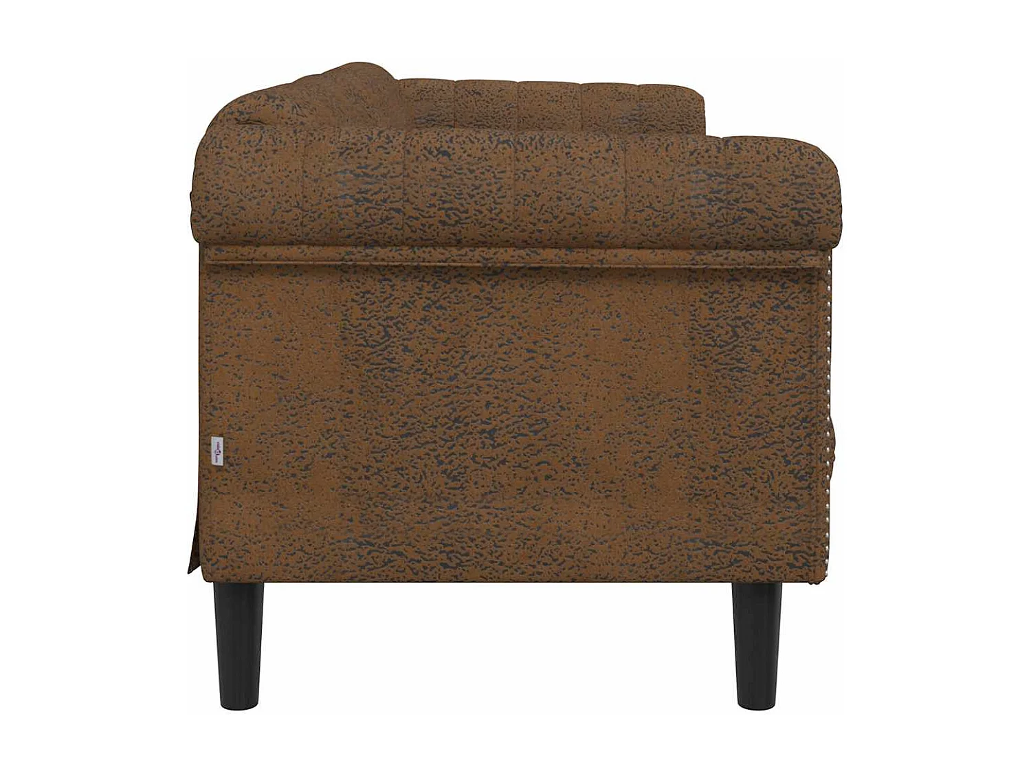 Canapé à 3 places marron similicuir daim