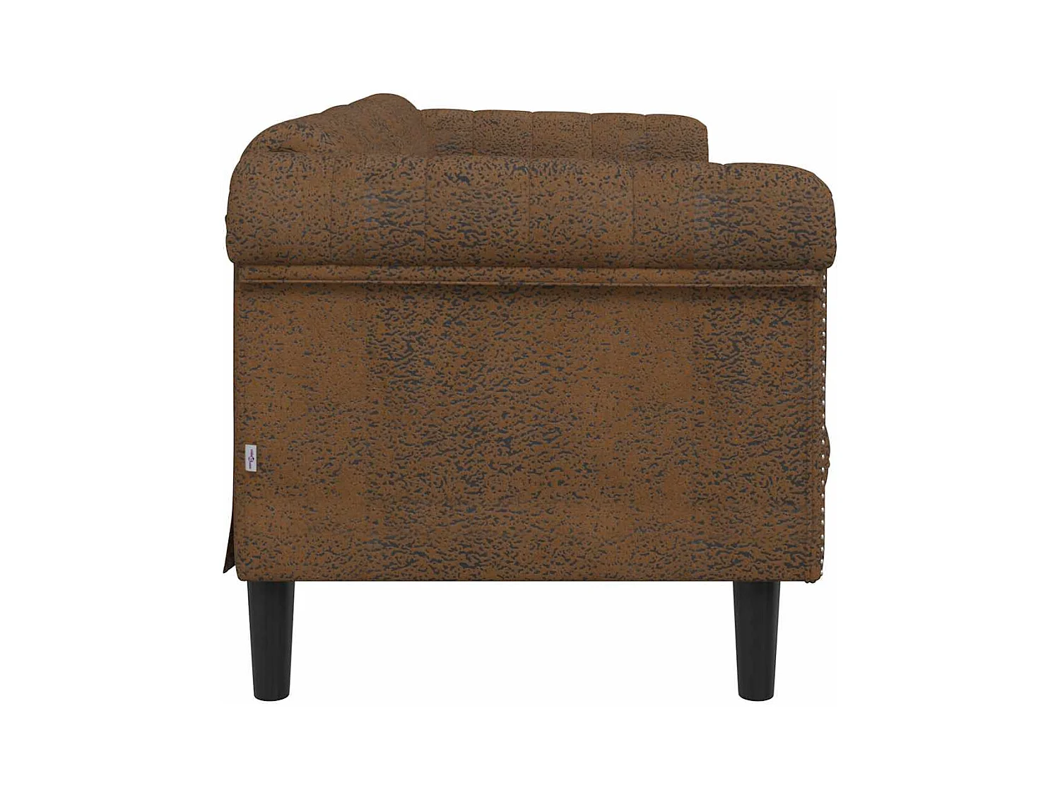 Driezitsbank kunstsuède bruin