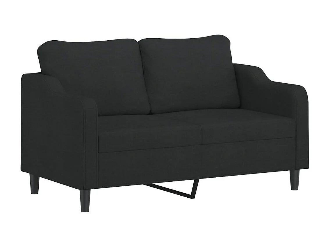 2-Sitzer-Sofa Schwarz 140 cm Stoff