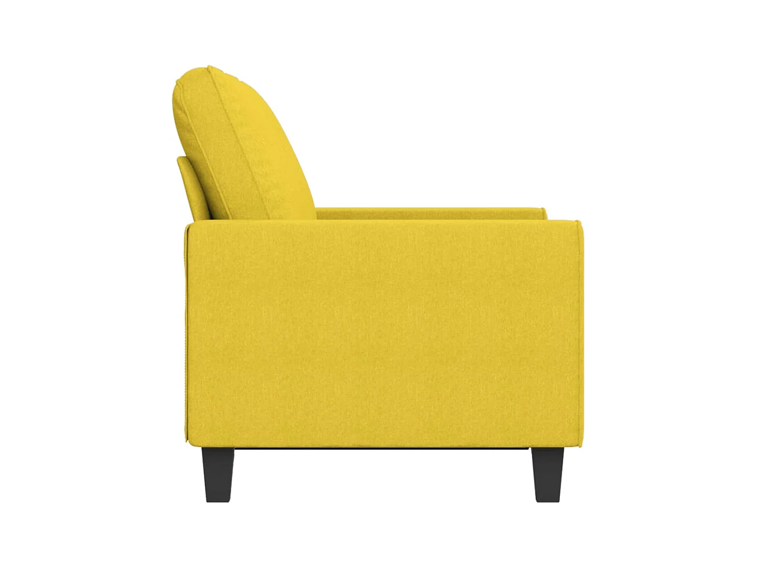 Canapé à 2 places Jaune clair 120 cm Tissu