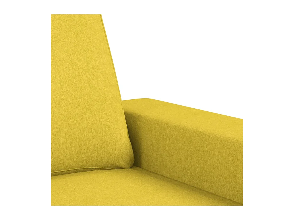 Canapé à 2 places Jaune clair 120 cm Tissu